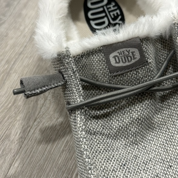Women’s Hey Dude Slip On Shoe Gray Size 7 Wendy Warmth Faux Fur - Picture 6 of 10